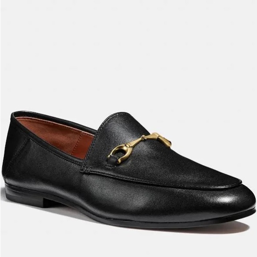 Coach Haley Black Leather Loafer
